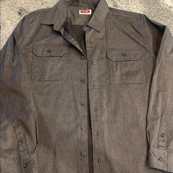 Wrangler Men's Gray Button-Up shirt Large - Picture 1 of 3
